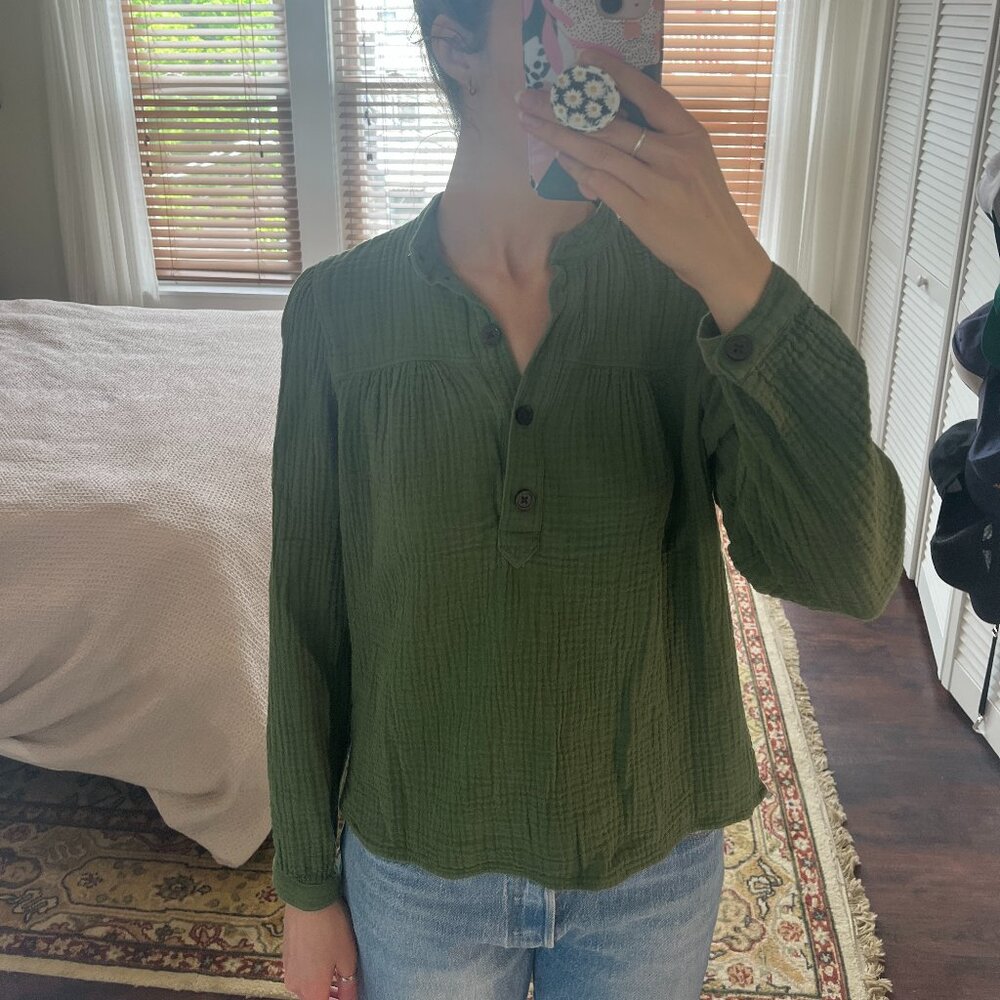J Crew Cotton Waffle Top